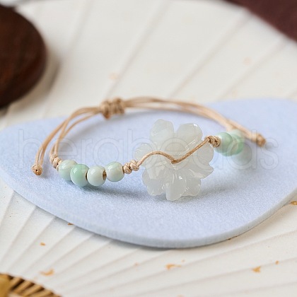 Ceramic Round Beads Braided Beads Bracelets WG31ACA-01-1