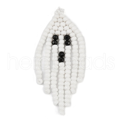 Halloween Theme Glass Seed Seed Beads PALLOY-MZ00773-1