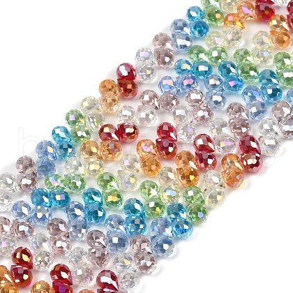 Electroplate Glass Beads Strands EGLA-D300-02-6mm-1