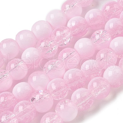Crackle Glass Beads Strands X1-GLAA-U001-8mm-03-1
