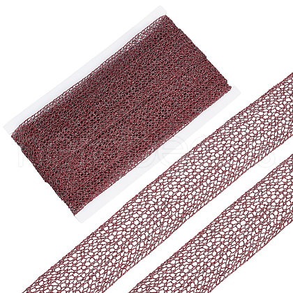 HOBBIESAY 12.5 Yards Sparkle Polyester Mesh Ribbon OCOR-HY0001-06-1
