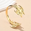 304 Stainless Steel Cuff Bangles for Women AJEW-P127-22G-1
