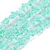 Spray Painted Transparent Glass Beads Strands X-GLAA-P060-01A-08-1