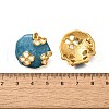 304 Stainless Steel Enamel Stud Earrings EJEW-S254-02A-G-3