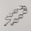 DICOSMETIC DIY Blank Dome Flat Round Link Chains Bracelet Making Kit DIY-DC0001-75-2
