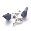 Natural Sodalite Pendants G-O194-10-3