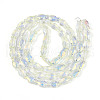 Transparency Electroplate Glass Beads Strands GLAA-T023-40A-07-2