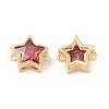 Rack Plating Brass Cubic Zirconia Connector Charms KK-G452-22G-2