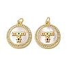 Brass Micro Pave Cubic Zirconia Pendants KK-U070-04B-G-1