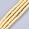 Spray Painted Non-magnetic Synthetic Hematite Beads Strands G-T116-14-07-1