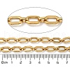 10M Ion Plating(IP) 304 Stainless Steel Oval Link Chains CHS-G034-02G-2