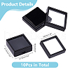 Acrylic Square Loose Diamond Box with Visible Window CON-WH0088-76B-02-2