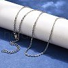 Non-Tarnish 304 Stainless Steel Cable Chain Necklace X-STAS-T040-PJ204-45-2