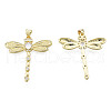 Brass Micro Pave Clear Cubic Zirconia Pendants ZIRC-N039-258-1