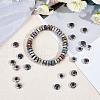 Olycraft 240Pcs 8 Colors Electroplated Natural Lava Rock Beads G-OC0002-03-5