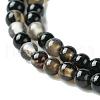 Natural Black Agate Bead Strands G-A130-2mm-K01-4