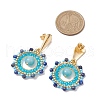 Natural Lapis Lazuli & Mashan Jade Boho Stud Earrings EJEW-MZ00281-03-3