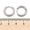 Tarnish Resistant 202 Stainless Steel Huggie Hoop Earrings EJEW-O087-06F-P-4