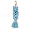 Handmade Macrame Nylon Thread Pendant Decorations HJEW-P019-06G-05-2