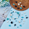 FIBLOOM 180Pcs 9 Styles Synthetic Turquoise Dyed Beads G-FI0001-21-6