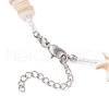 Summer Beach Synthetic Turquoise Starfish & Natural Cultured Freshwater Pearl & Shell & Glass Seed Beaded Necklaces for Women NJEW-TA00198-5