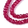 Lab Grown Red Corundum Beads Strands G-G106-A45-06-3