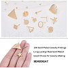 Brass Stud Earring Findings KK-BC0005-44G-3
