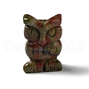 Natural Unakite Owl Healing Figurines DJEW-Z005-01B-2