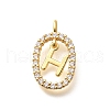 Brass Micro Pave Cubic Zirconia Pendants ZIRC-P123-01G-H01-1