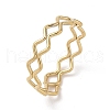 Ion Plating(IP) 304 Stainless Steel Wave Finger Rings for Women RJEW-G315-07A-G-1
