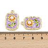 Alloy Enamel Pendants PALLOY-P311-01C-G-3