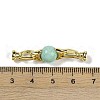 Natural Amazonite with Brass Fold Over Clasps G-G141-03G-02-3