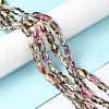 Transparent Electroplate Glass Beads Strands EGLA-F157-HP02-2