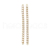 Rack Plating Brass Pave Cubic Zirconia Connector Charms KK-D044-01A-G-03-1