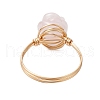 Valentine's Day Rose Natural Rose Quartz Finger Rings RJEW-JR00813-04-4