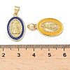 Brass Enamel Pendants KK-Q068-37G-3