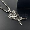 Stylish Stainless Steel Angel Wings Pendant Necklaces PX2021-1