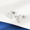 304 Stainless Steel Stud Earrings EJEW-Z089-39P-3