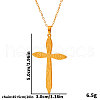 Stainless Steel Textured Cross Necklaces for Women ER4346-2-3