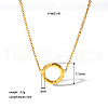 Vintage Stainless Steel Ring Pendant Necklaces for Women DG9010-1-2