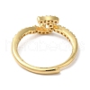 Rack Plating Brass Cubic Zirconia Arabic Letters Adjustable Rings for Women RJEW-S407-10G-11-3