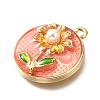 Alloy Enamel Pendants ENAM-K076-10D-G-2