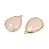 Natural Rose Quartz Faceted Pendants G-K347-12G-08-2