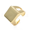 Brass Adjustable Open Cuff Rings for Women RJEW-A065-04G-4