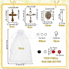   Wood Rosary Beaded Style Necklaces Bracelet Making Finding Kit DIY-PH0021-65-2