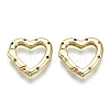 Brass Micro Pave Cubic Zirconia Spring Gate Rings ZIRC-N039-027-NF-1