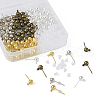Craftdady Brass Ball Post Stud Earring Findings KK-CD0001-04-4