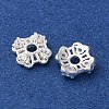 S925 Sterling Silver Clear Cubic Zirconia Bead Caps STER-A047-07A-S-2