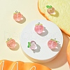 6Pcs 3 Styles Transparent Resin Fruit Pendants FIND-YW0005-65-3