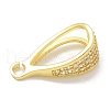 Rack Plating Brass Micro Pave Cubic Zirconia Clasps KK-K293-30G-2